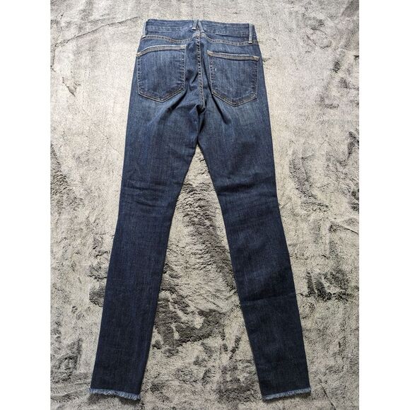 Good American Good Legs Skinny Leg Distressed Jeans Women's Size 2/26 Dark Wash - Picture 12 of 15